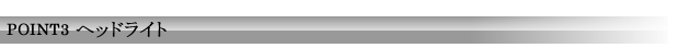 POINT3 ヘッドライト