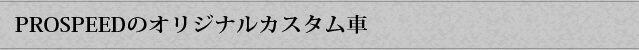 PROSPEEDのオリジナルカスタム車